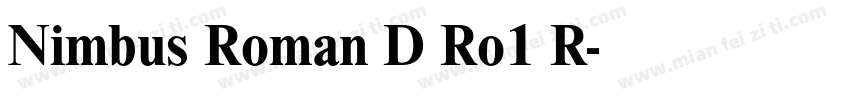 Nimbus Roman D Ro1 R字体转换